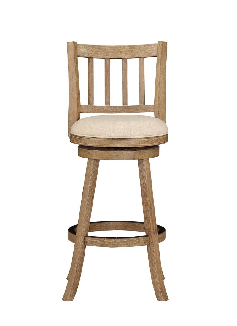 Sheldon 29" Driftwood Gray Ivory Swivel Bar Stool