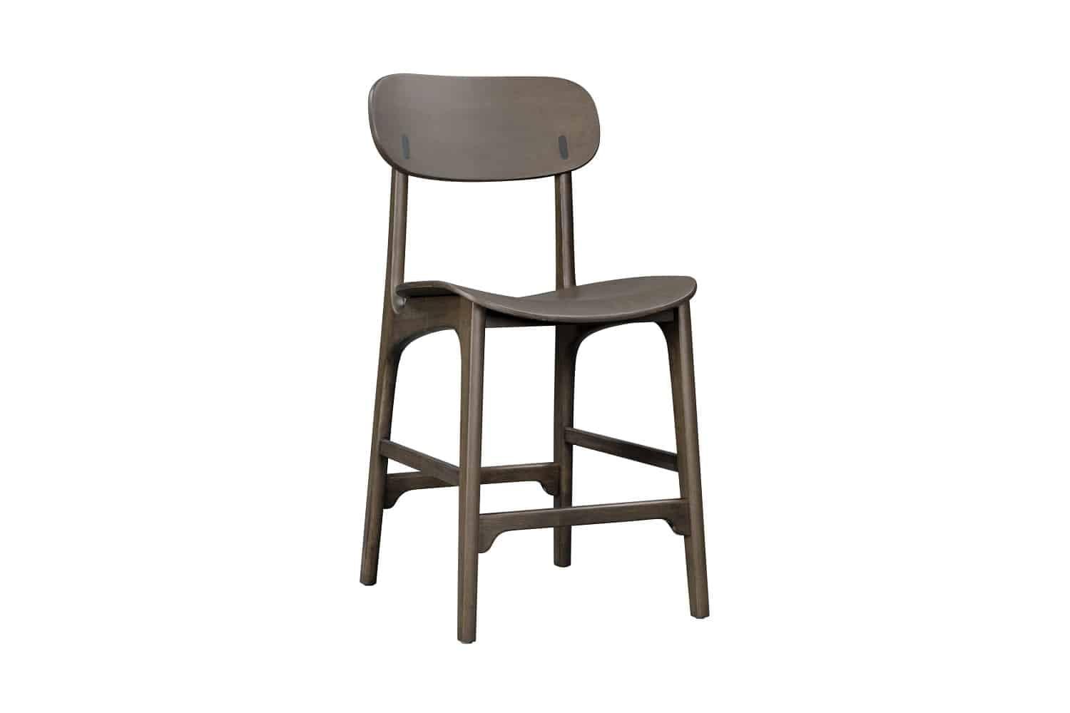 Boraam Solvang Wood Counter Height Barstool Carbonite Finish