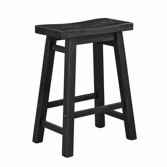 Boraam Sonoma Backless Saddle Counter Height Barstool Black Charcoal Finish