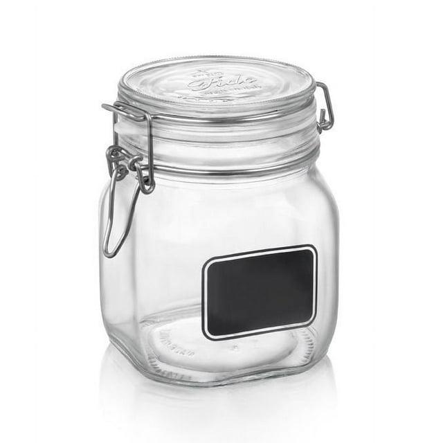 Bormioli Rocco 0.75L Swing Top Storage Jar w/Chalkboard Label