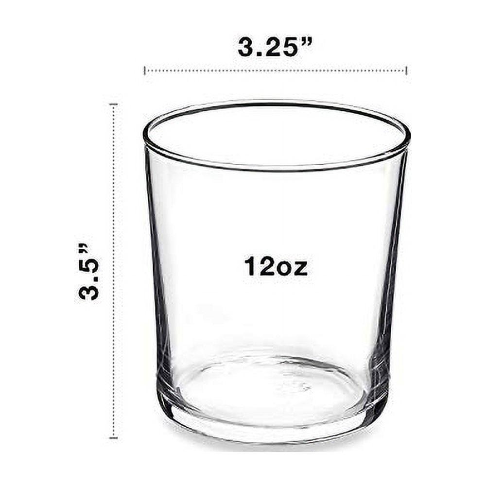 Bormioli Rocco Bodega Collection Glassware – Set Of 12 Medium 12 Ounce Drinking Glasses For Water, Beverages & Cocktails – 12oz Clear Tempered Glass Tumblers