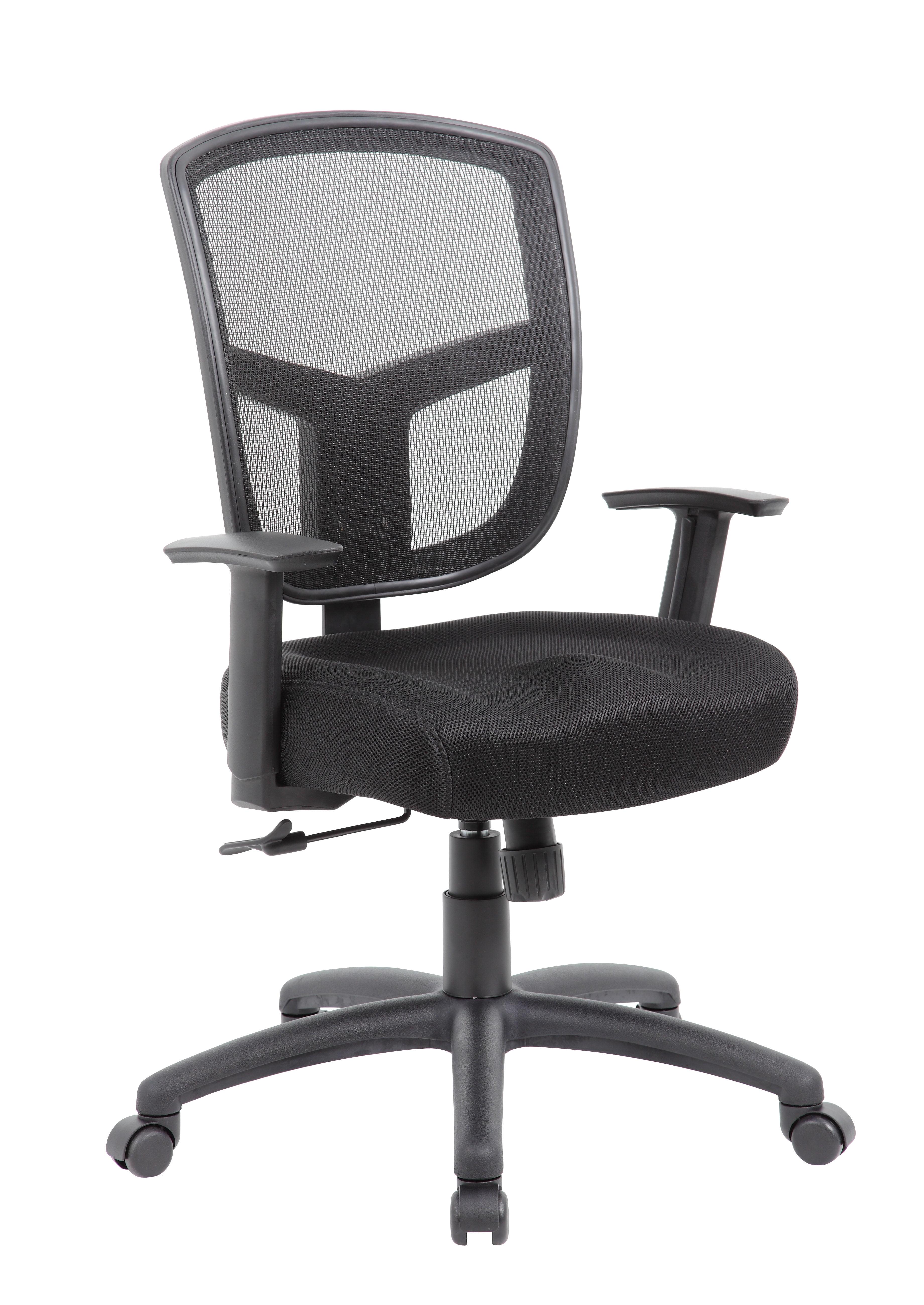 Black Mesh Adjustable Task Chair with Synchro-Tilt