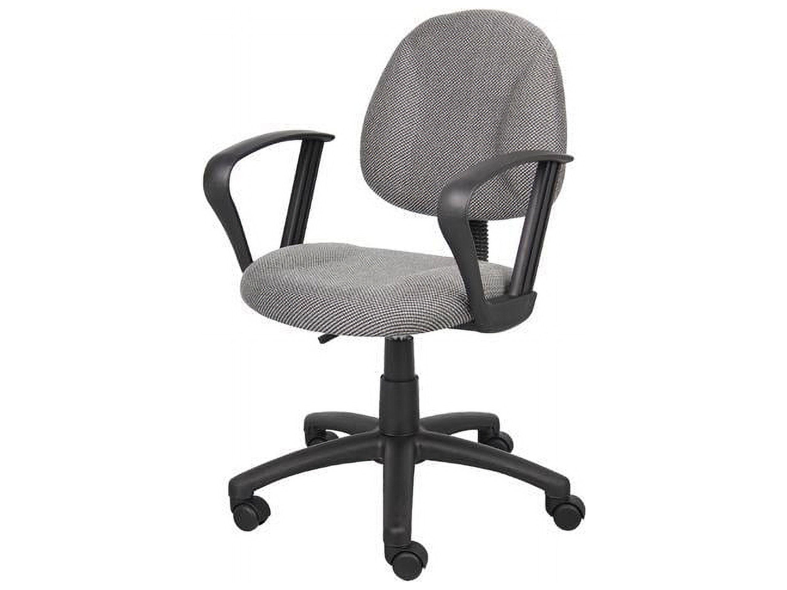 ErgoFlex Gray Fabric Task Chair with Swivel & Adjustable Height