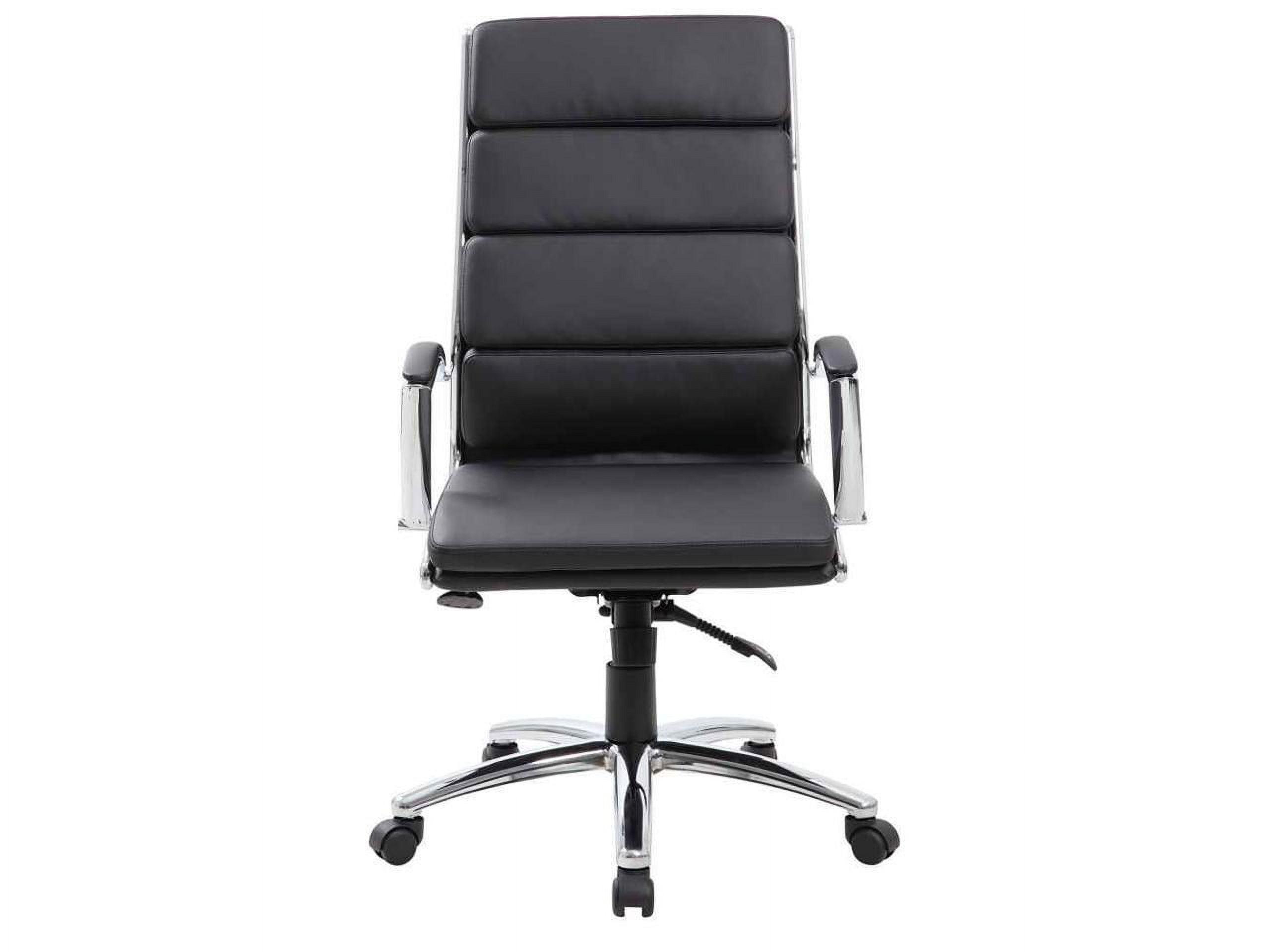 Black High-Back Leather Executive Swivel Office Chair