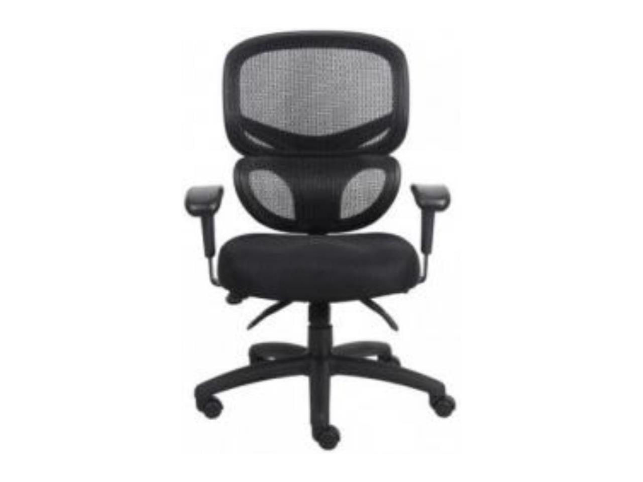 ErgoFlex Black Mesh High-Back Adjustable Task Chair with Lumbar Support