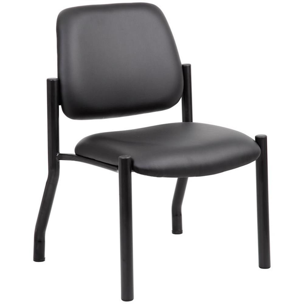 300lbs Weight Capacity Guest Chair Antimicrobial Black - Boss Office Products