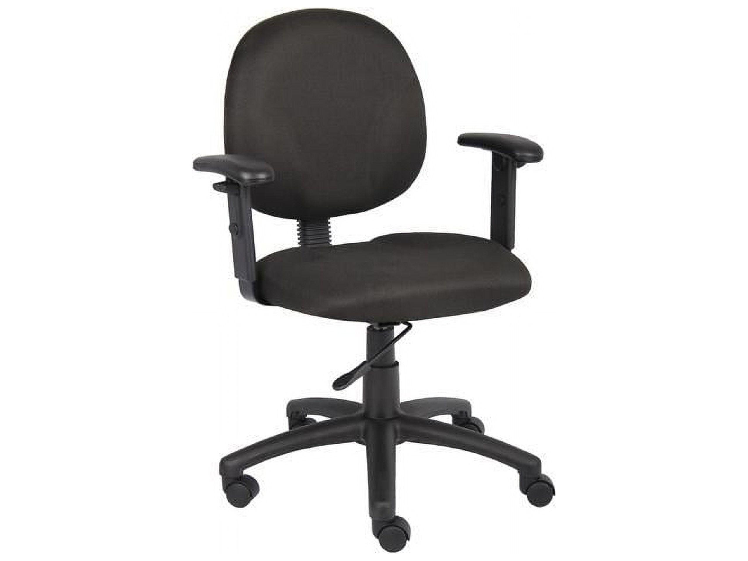 Ergonomic Diamond Task Chair with Adjustable Arms - Black