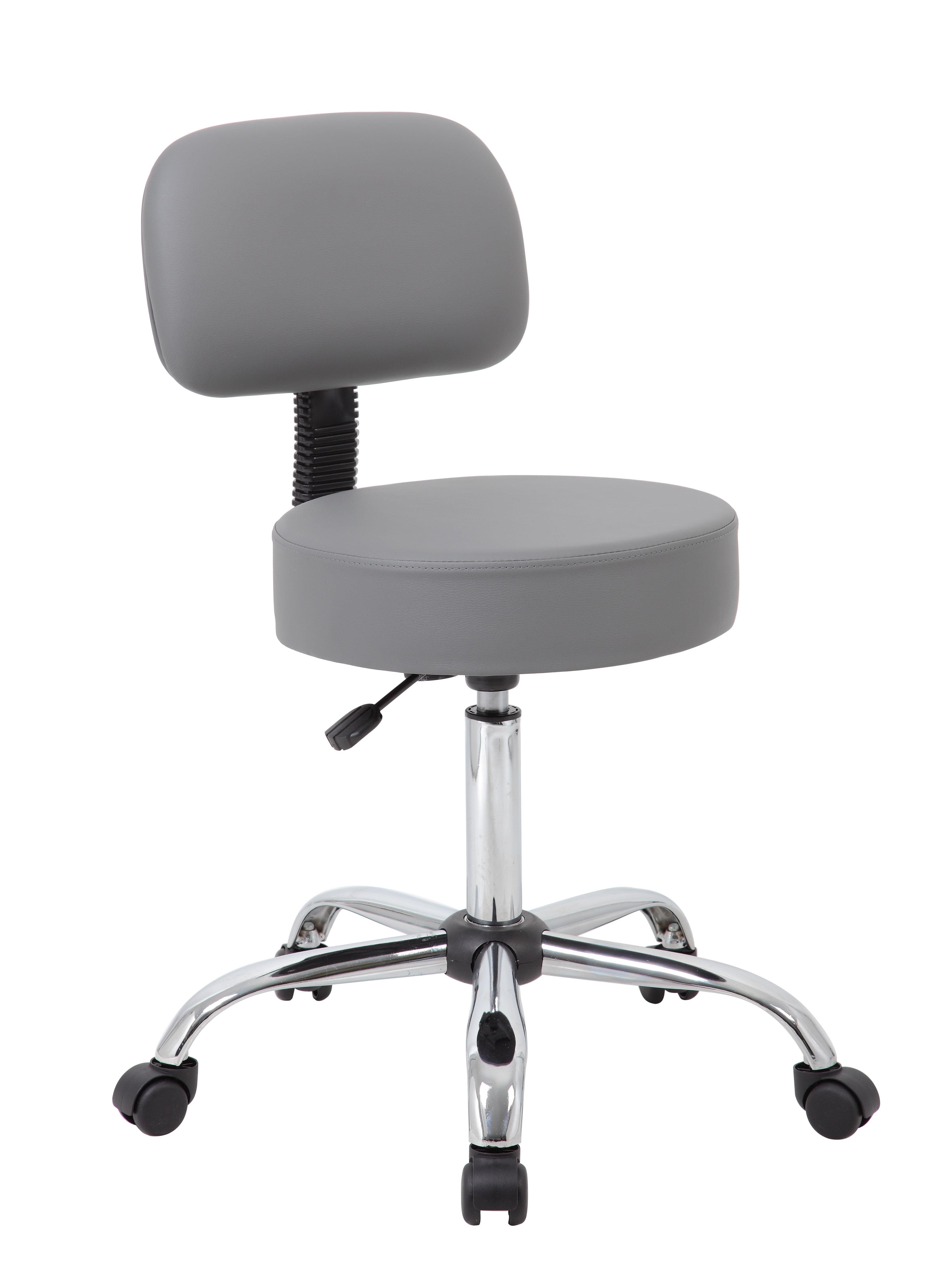 Medical Stool with Back Cushion - Boss Office Products