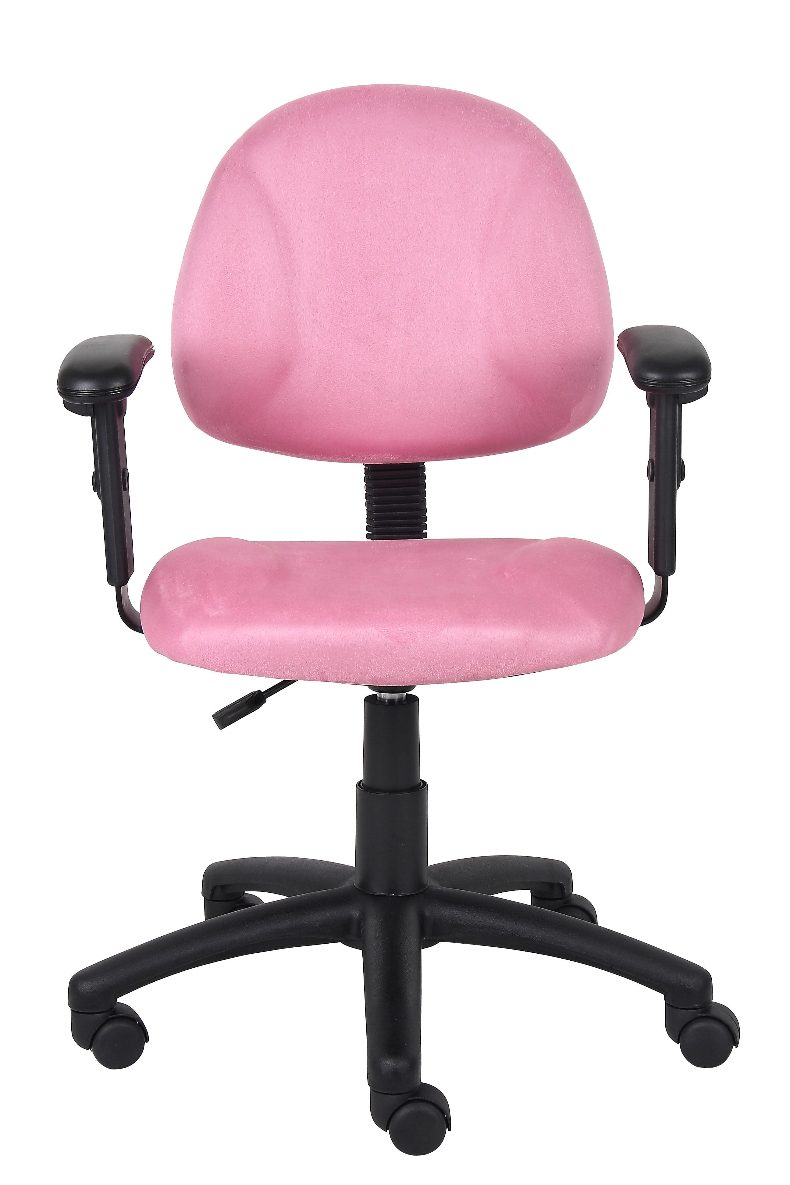 Microfiber Deluxe Posture Chair with Adjustable Arms - Boss Office Products