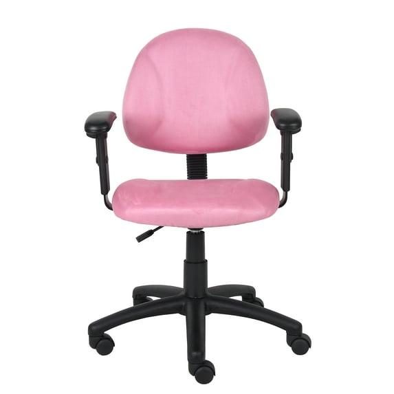 Microfiber Deluxe Posture Chair with Adjustable Arms - Boss Office Products