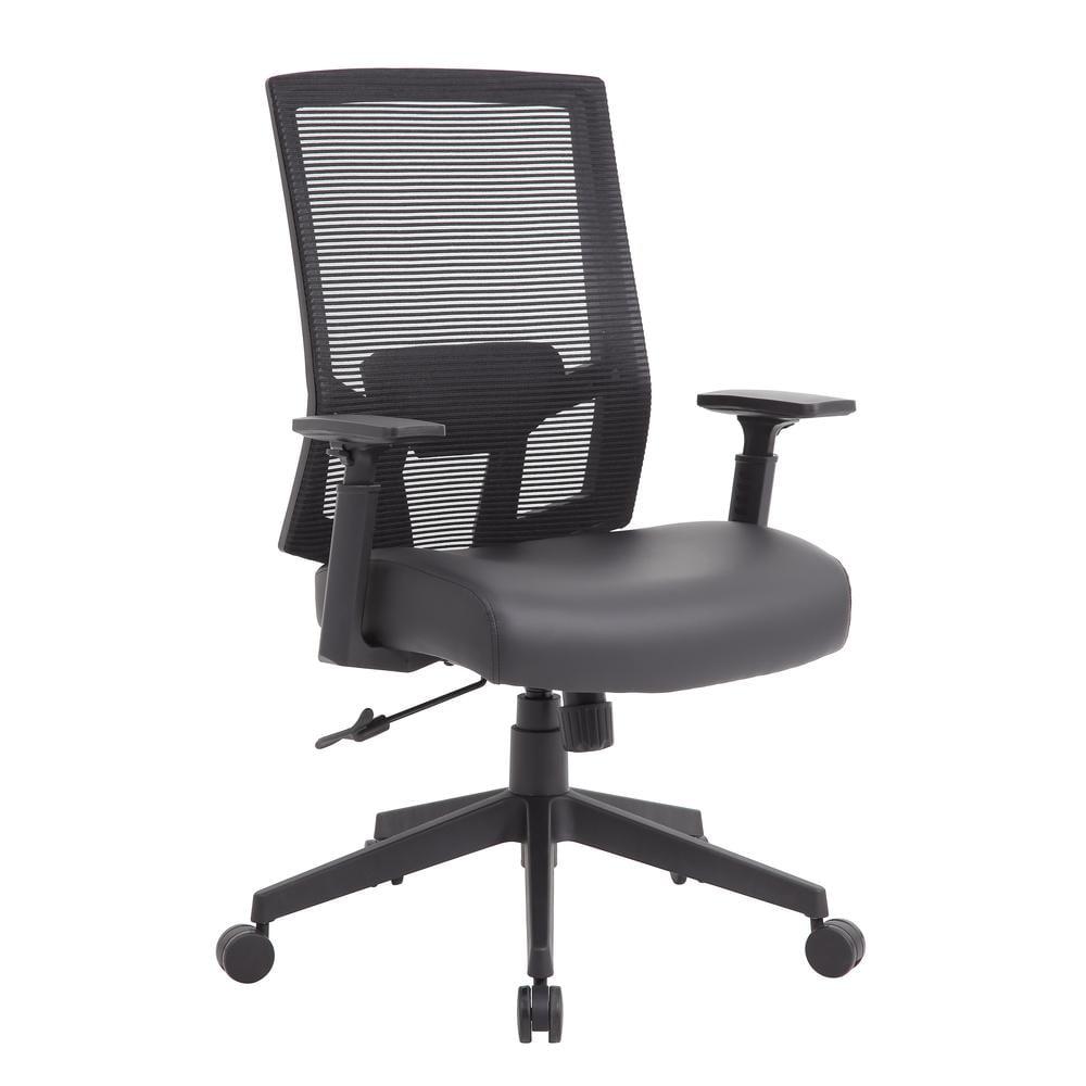 Black High Back Mesh and Vinyl Adjustable Task Chair