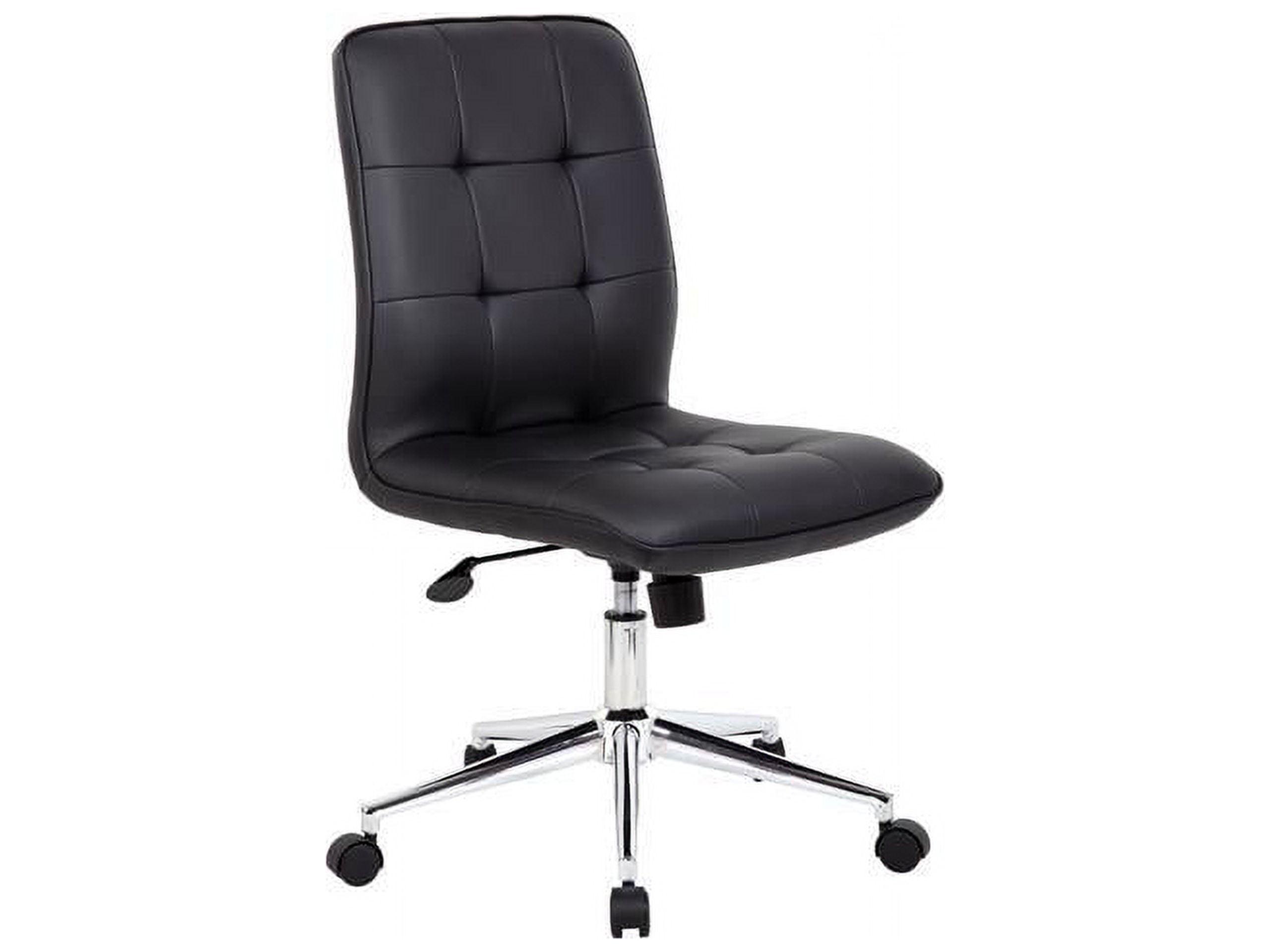 ErgoFlex Black CaressoftPlus Armless Task Chair with Swivel Base