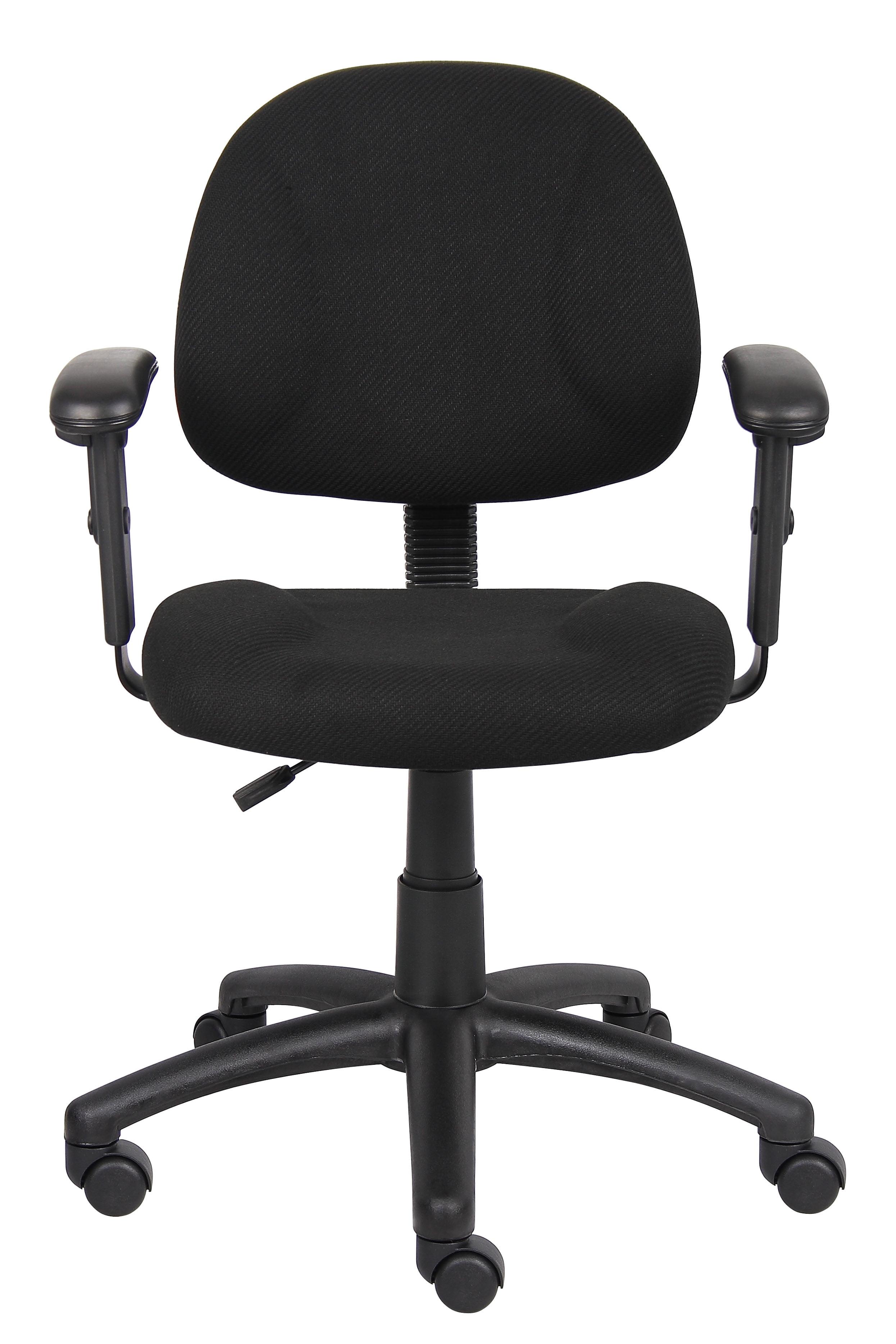 Boss Office Products DX Posture Office Chair with Adjustable Arms in Black