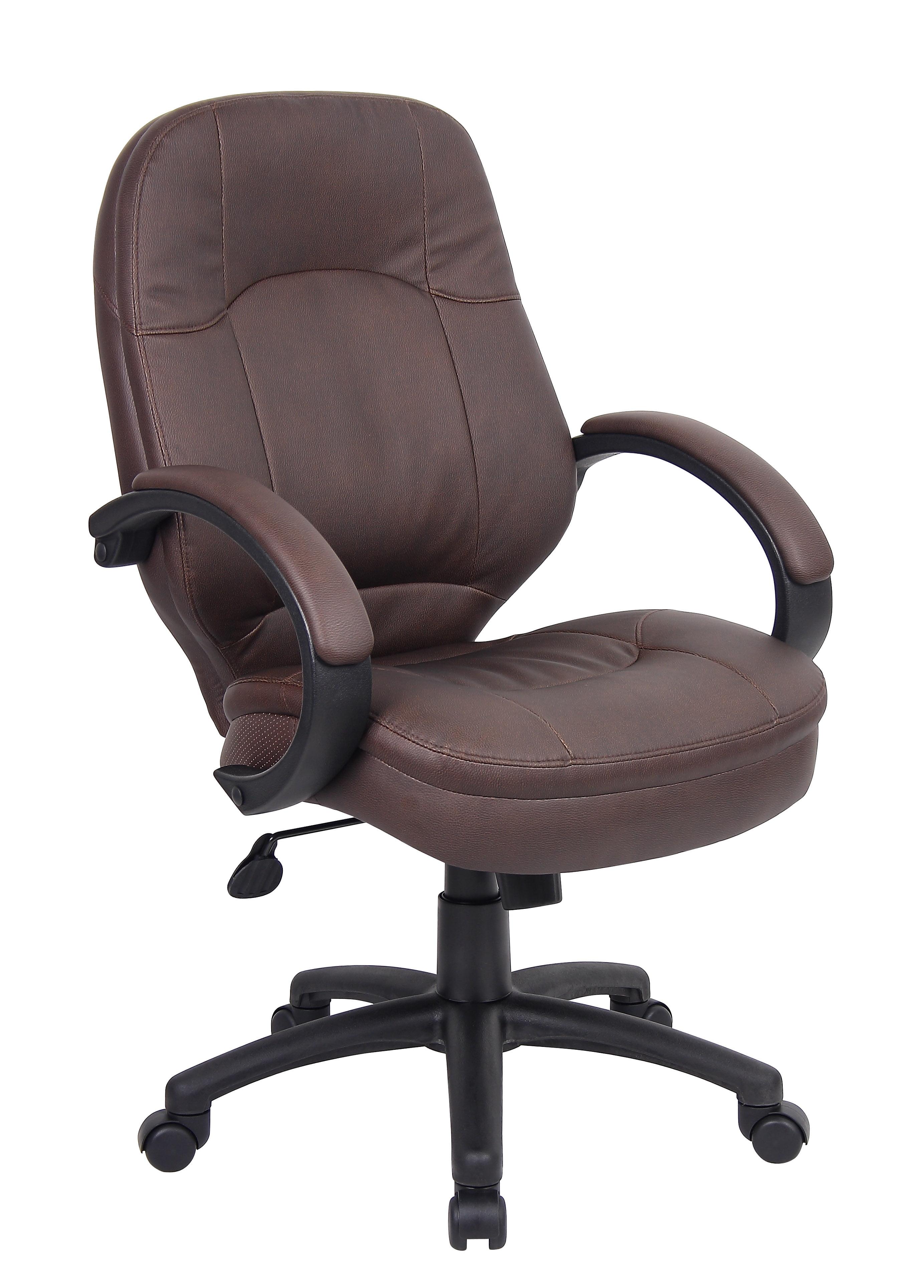 Brown LeatherPlus Ergonomic Executive Swivel Chair