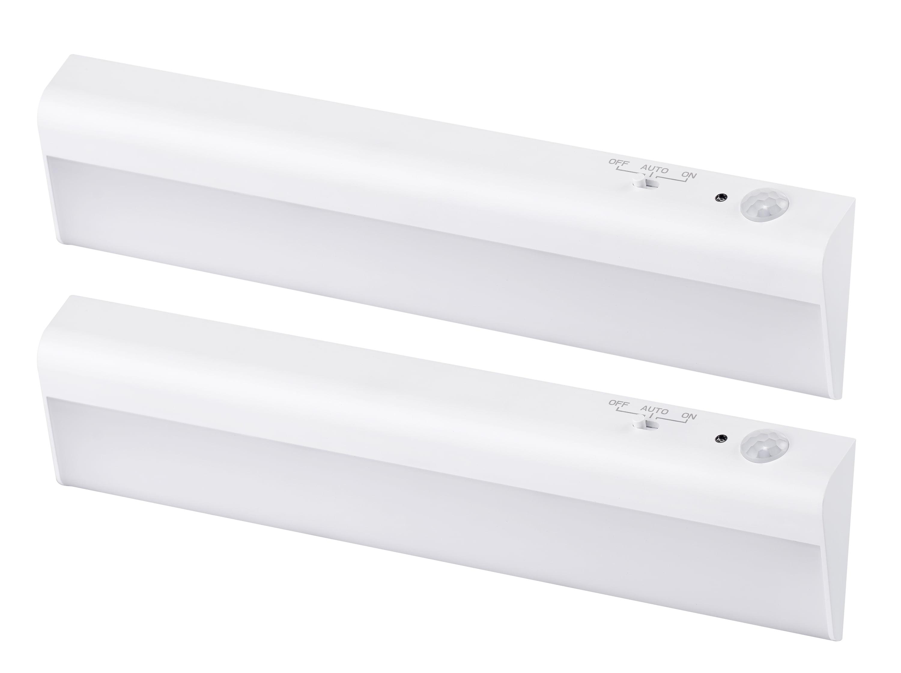 White Battery Operated 9'' LED Under Cabinet Light Bar Kit