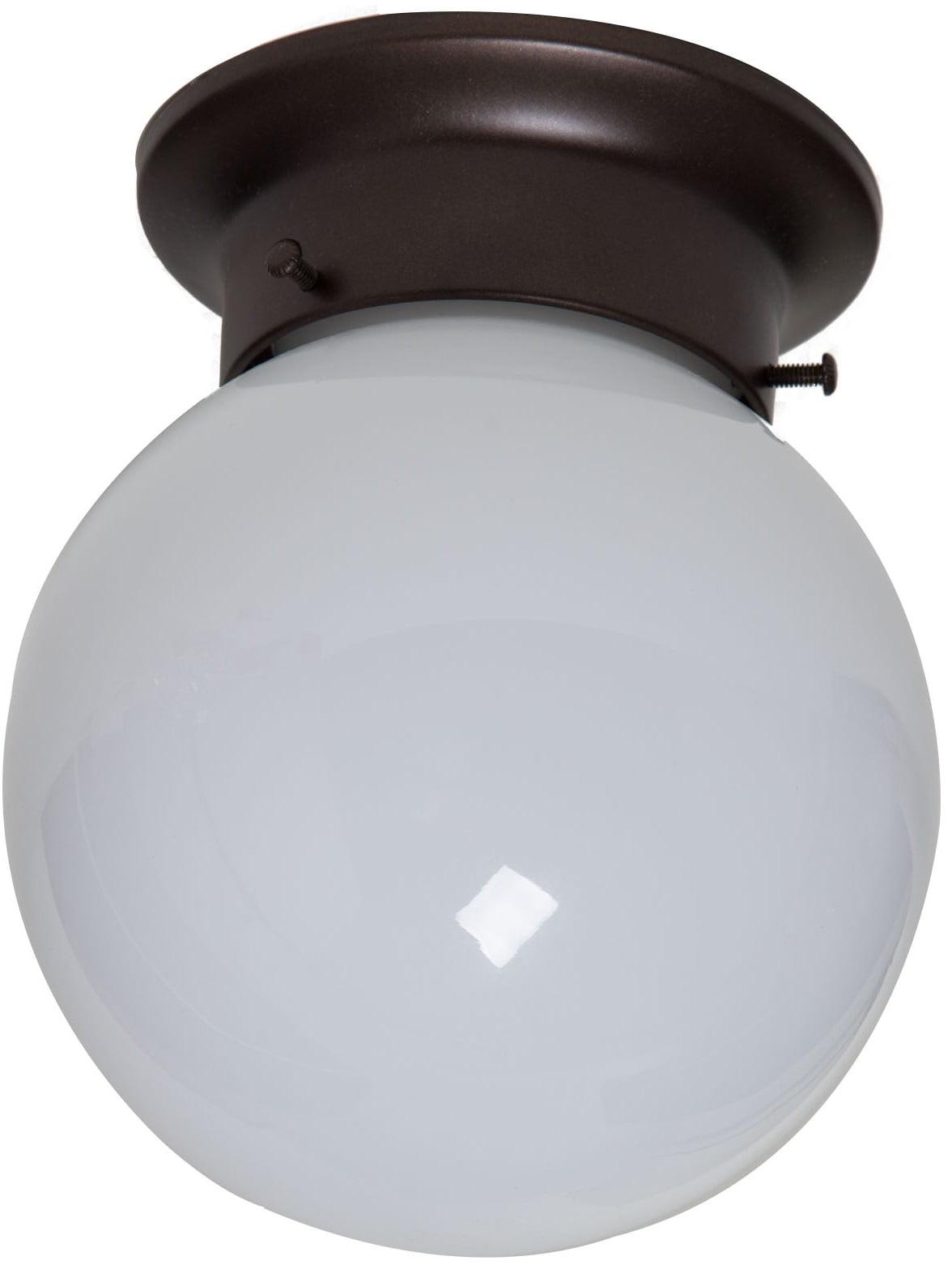 Boston Harbor Single Light Ceiling Fixture, 120 V, 60 W, 1-Lamp, A19 or CFL Lamp, Bronze Fixture