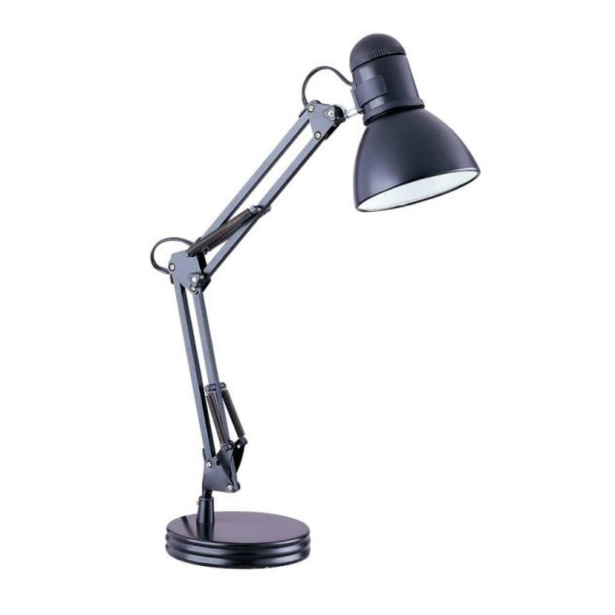 Adjustable Black Metal Swing Arm Desk Lamp