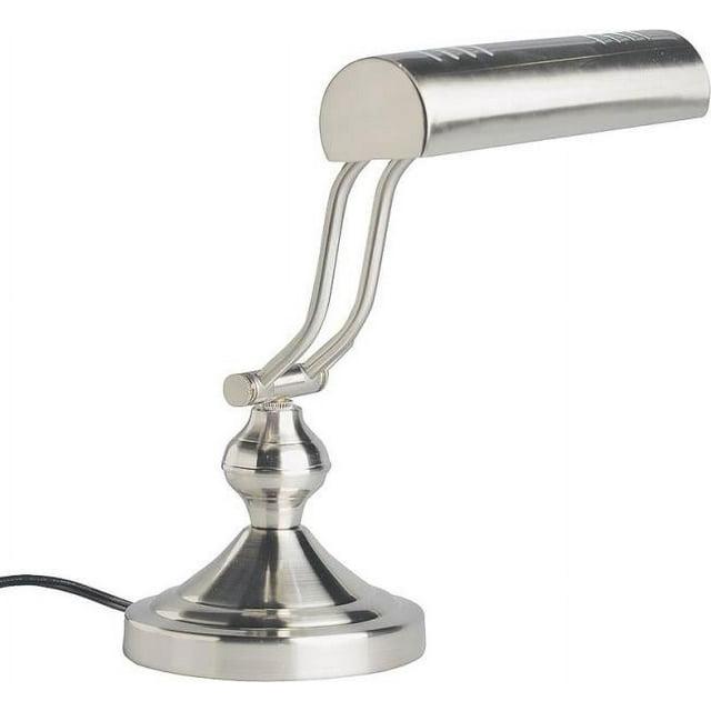 Adjustable Satin Nickel Metal Desk Lamp with 12" Height