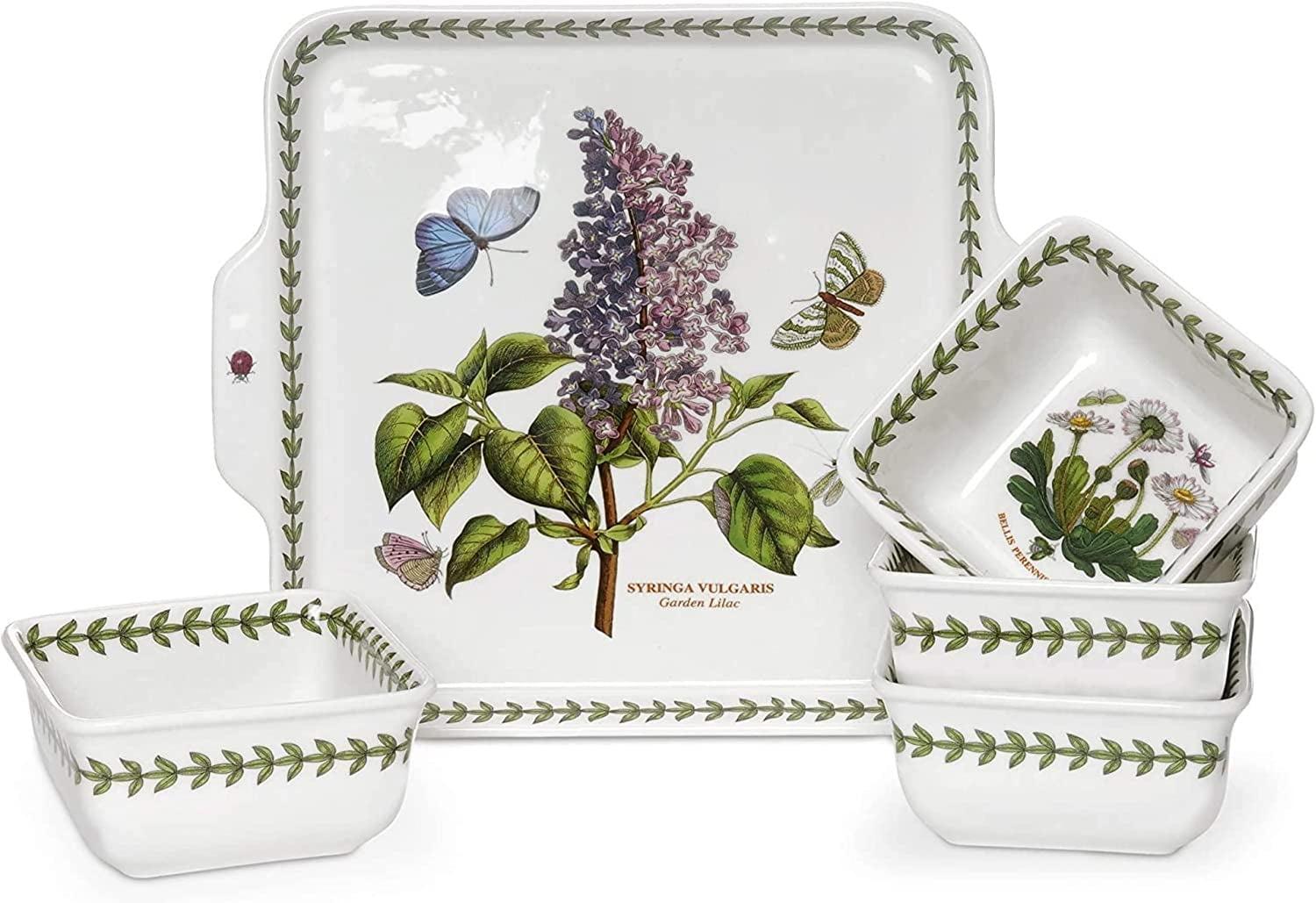 Botanic Garden Delight 5-Piece Ceramic Accent Bowl Set