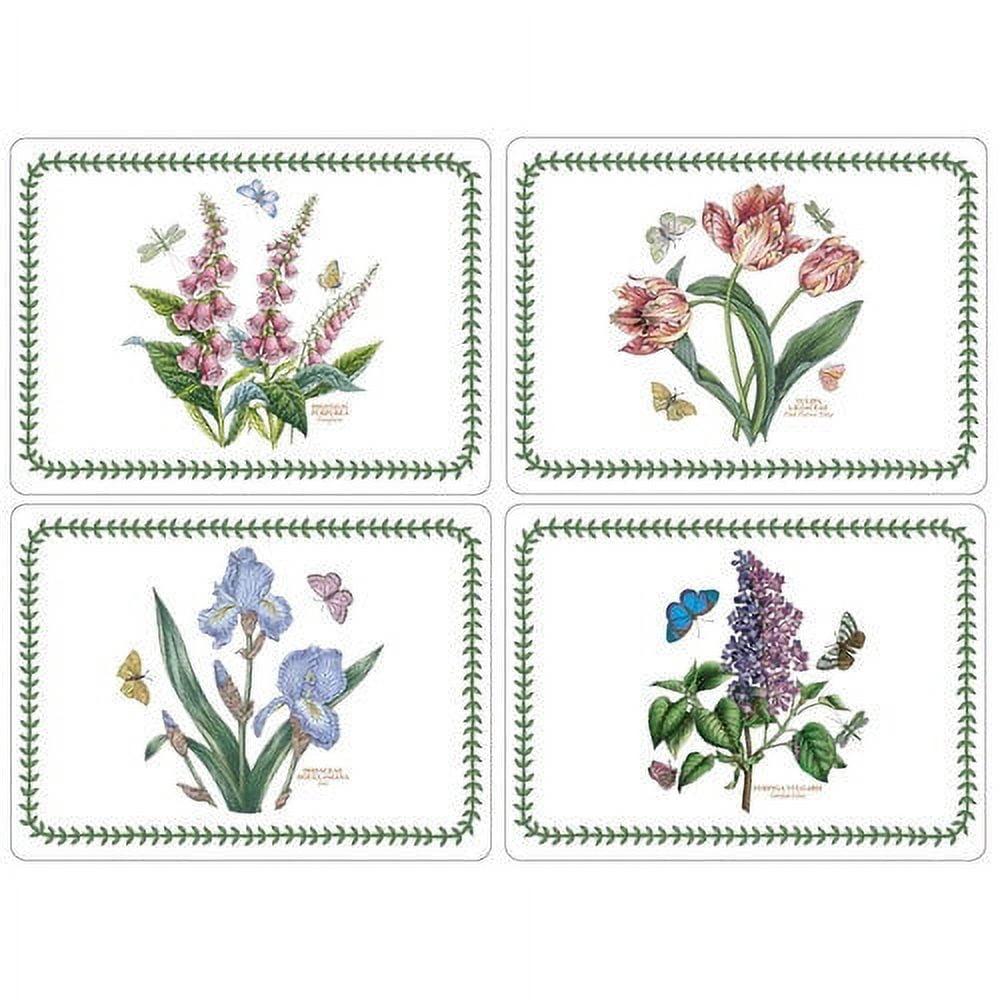 Botanic Garden Floral Hardboard Placemats with Cork Backing, Set of 4