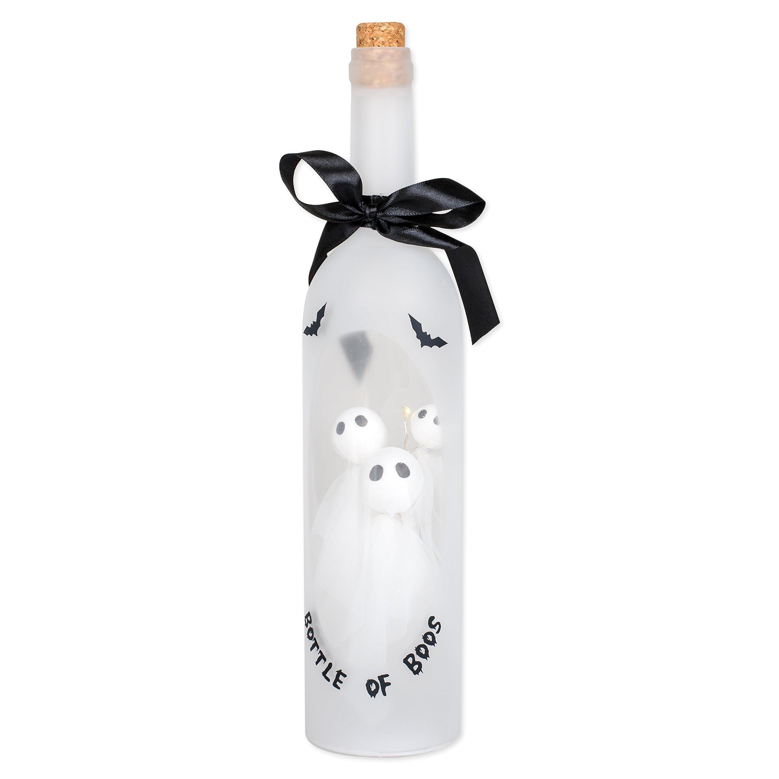 Bottle of Boos Ghosts Light Up LED 13 Inch Wine Bottle Halloween Tabletop Figurine