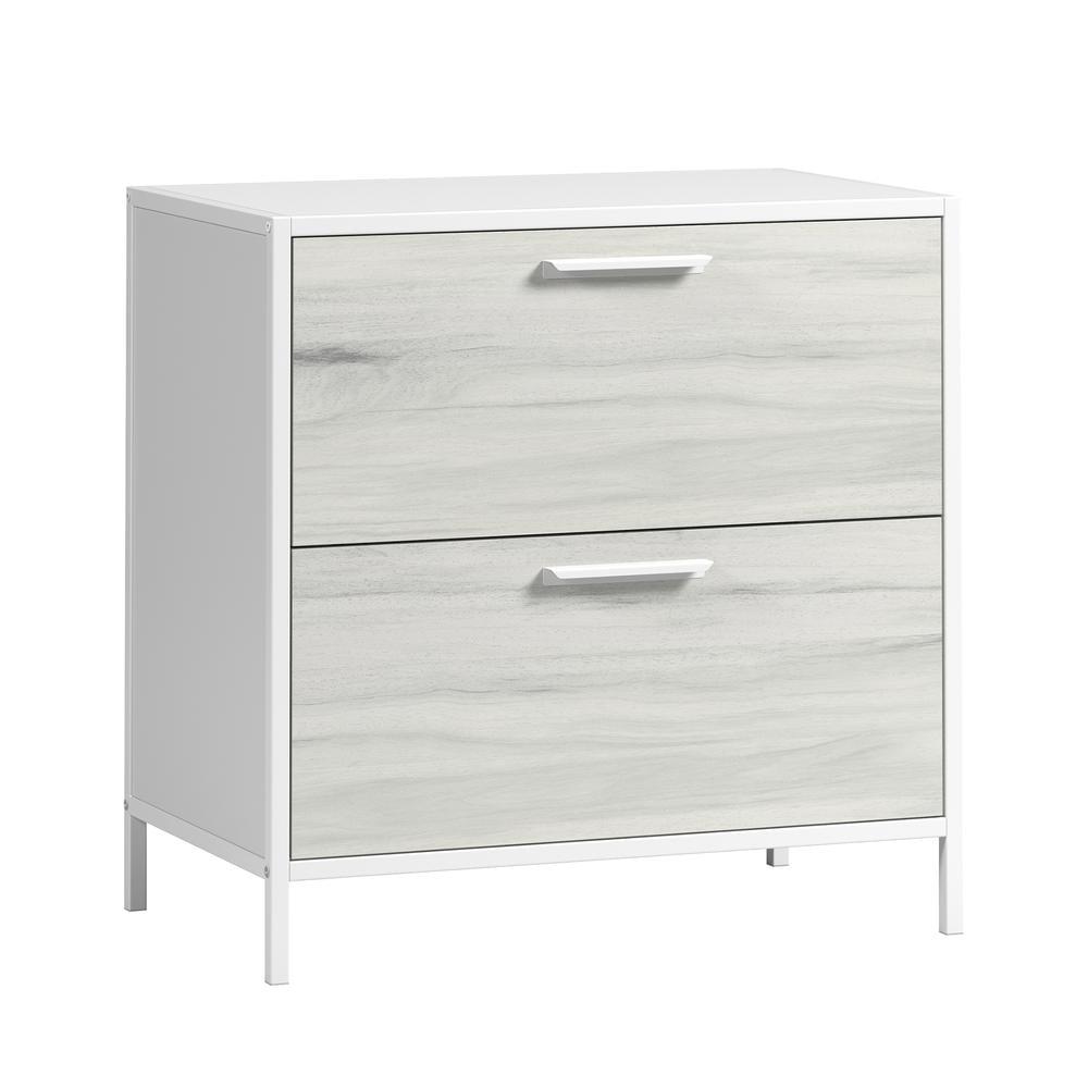 White and Haze Acacia 2-Drawer Lateral File Cabinet