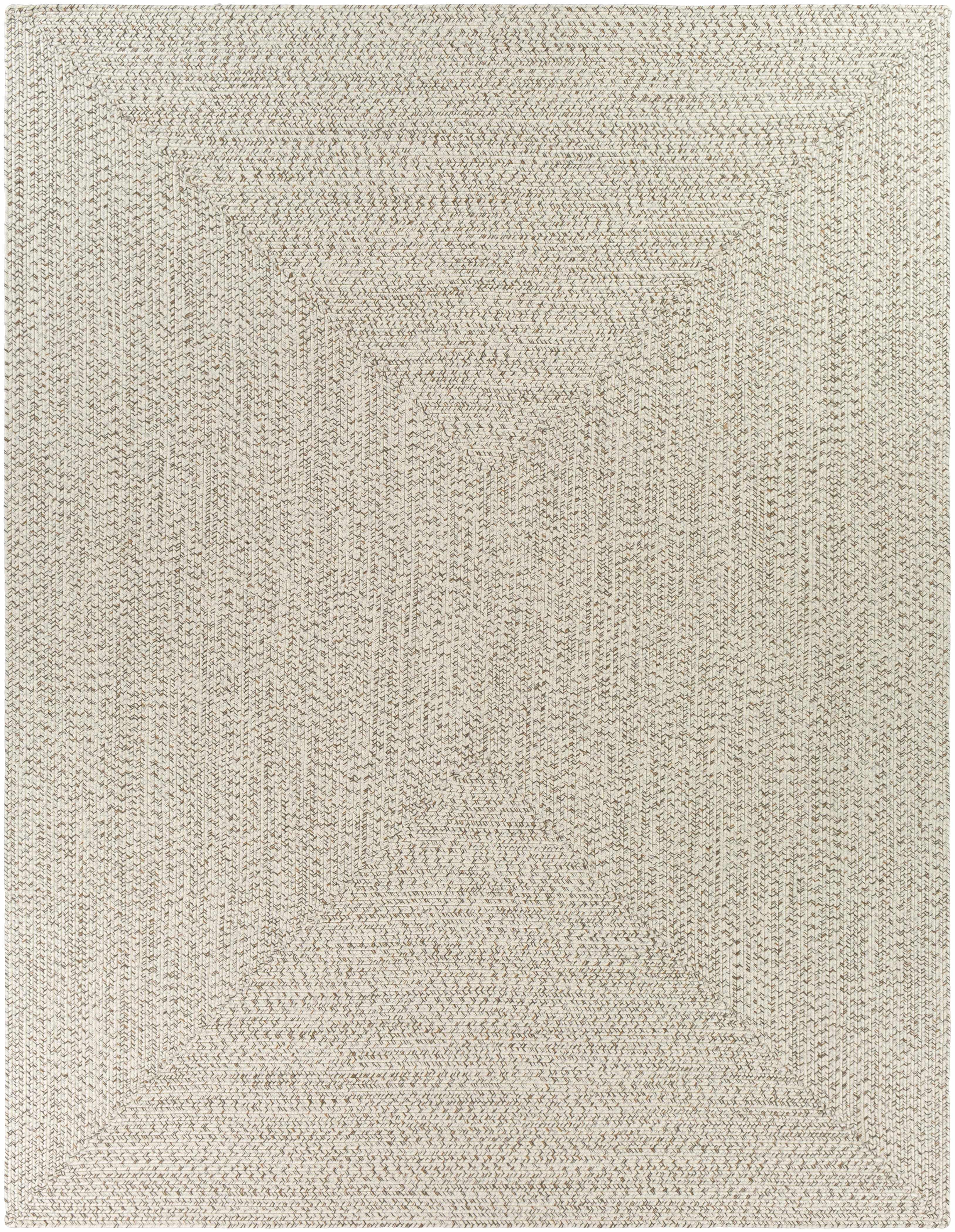 Beige Braided Handmade Synthetic 5' x 7' Rectangular Rug