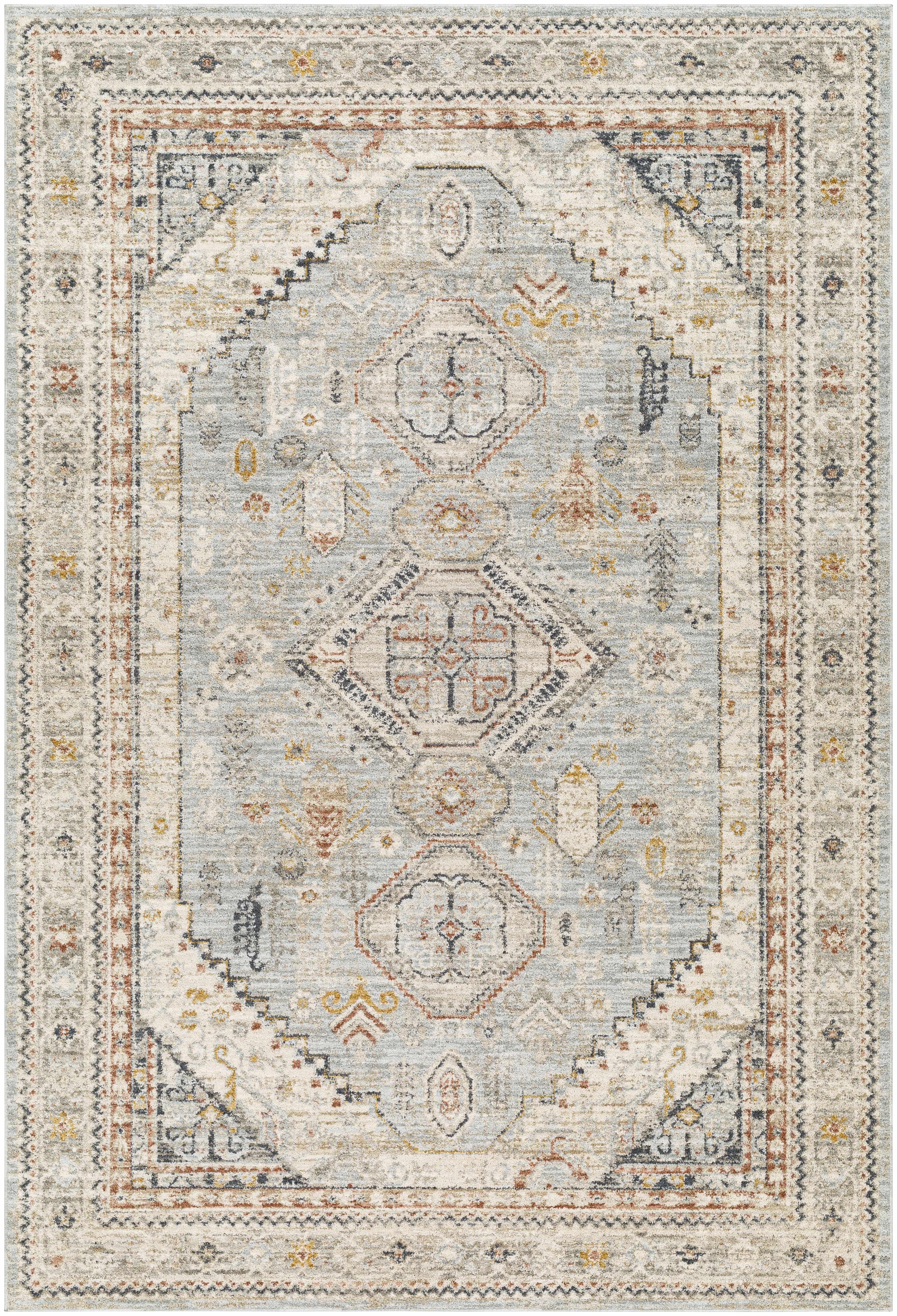 Kouta Multicolor Synthetic Traditional Rectangular Area Rug 7'10" x 10'2"