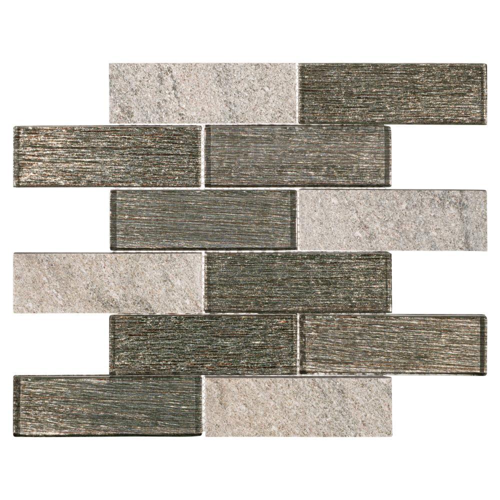 Bovard 2''x 6" Glass Mosaic Kitchen Backsplash, Bathroom, Shower, Wall and Floor Tile