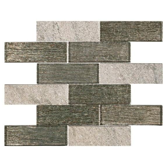 Bovard 2''x 6" Glass Mosaic Kitchen Backsplash, Bathroom, Shower, Wall and Floor Tile