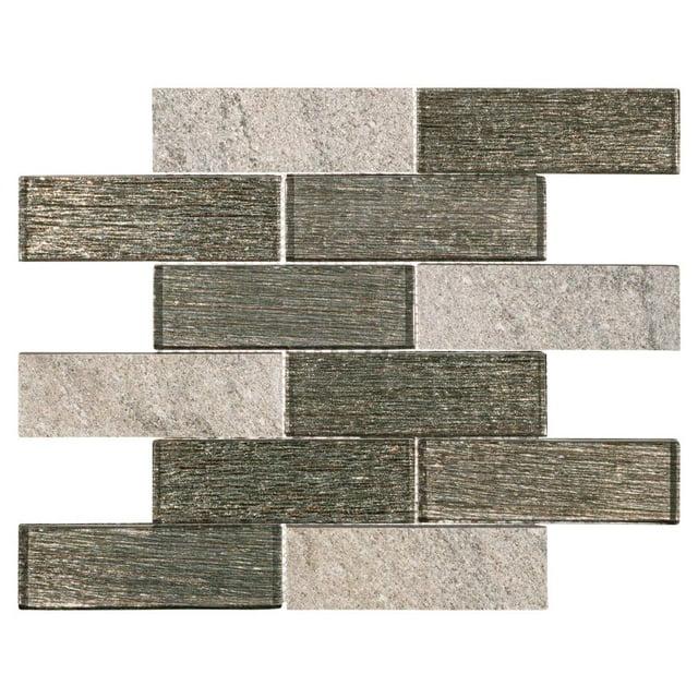 Bovard 2''x 6" Glass Mosaic Kitchen Backsplash, Bathroom, Shower, Wall and Floor Tile