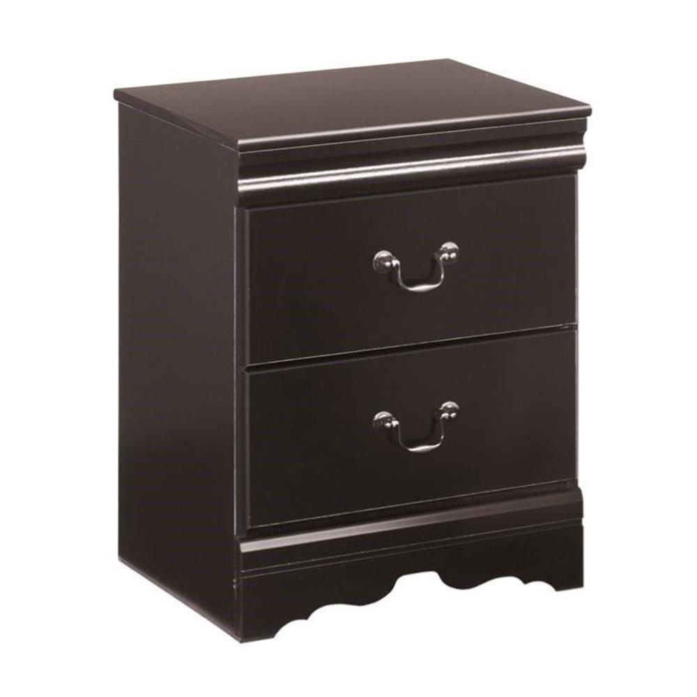 Signature Design by Ashley Casual Huey Vineyard 2 Drawer Nightstand, Black
