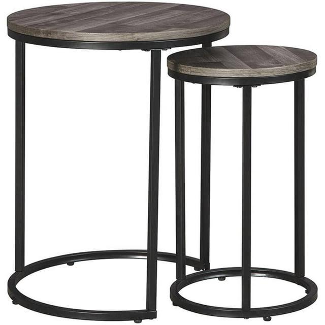 Signature Design by Ashley Casual Briarsboro Accent Table (Set of 2)  Black/Gray