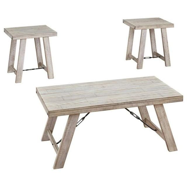3pc Carynhurst Coffee and End Table Set White - Signature Design by Ashley