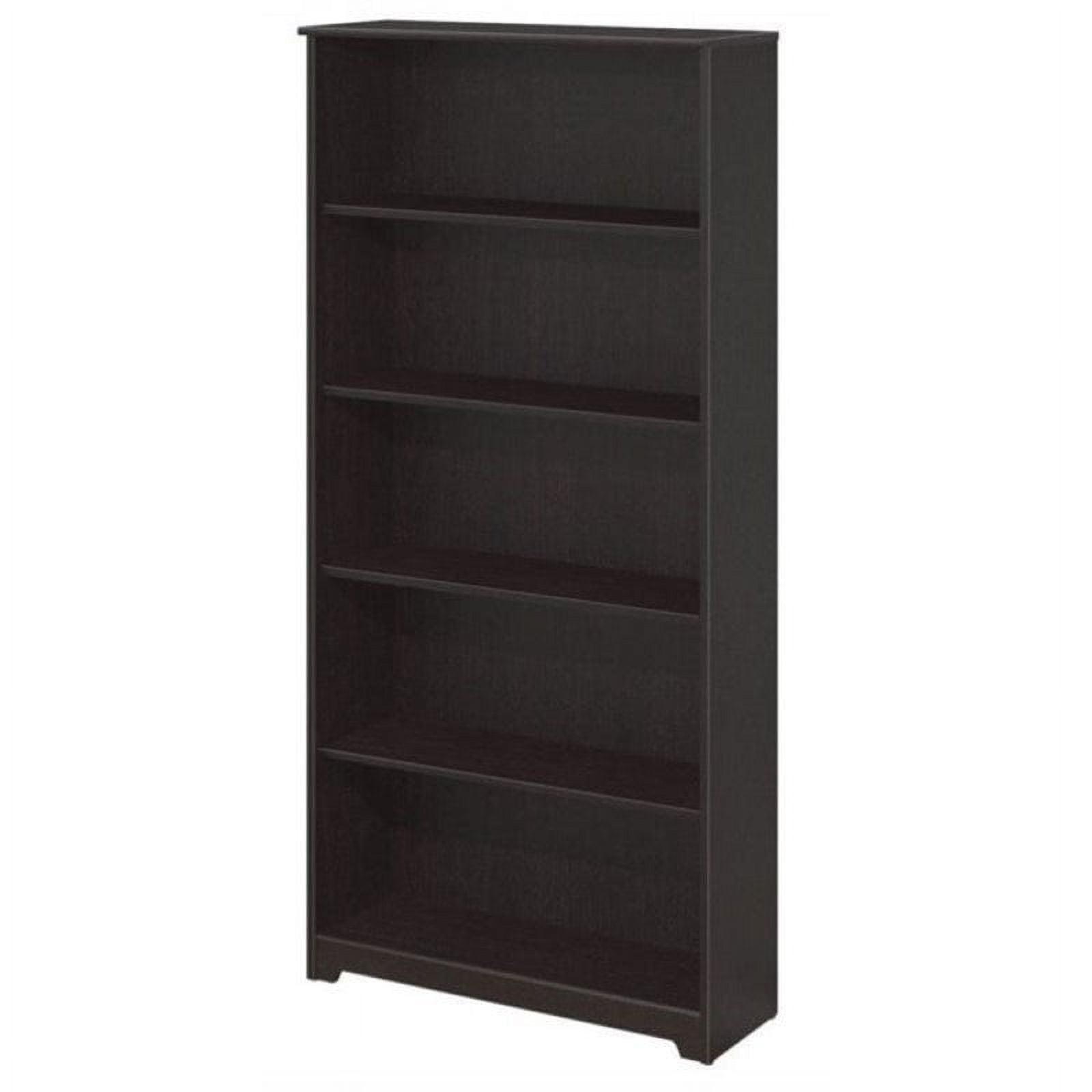 Bowery Hill 5 Shelf Bookcase in Espresso Oak