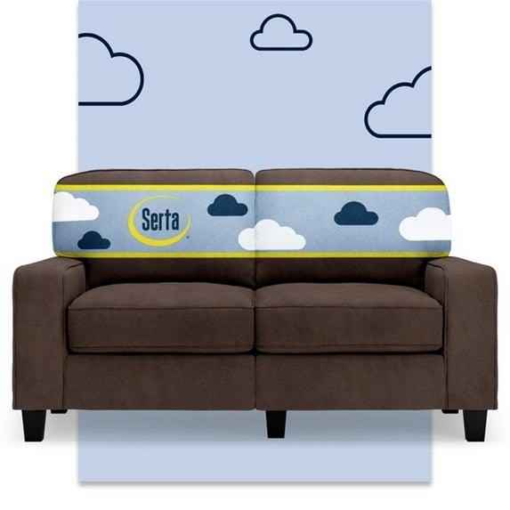 Serta Copenhagen 61" Rolled Arm Sofa, Easy Care Fabric, Soft Pillow Back, Pocket Coil Seat Cushions