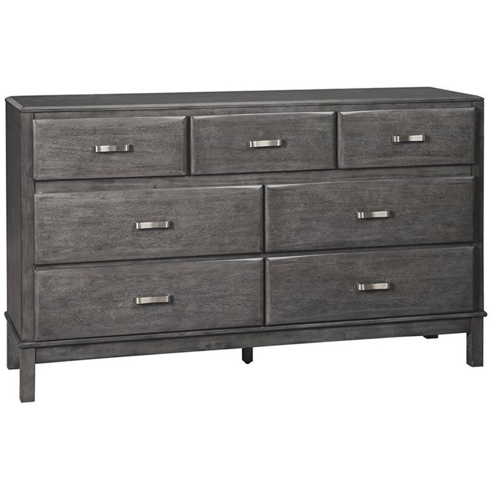 Geovonni 7 Drawer 64" W Double Dresser with Mirror