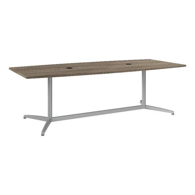 Bowery Hill 96W x 42D Boat Shaped Conference Table in Modern Hickory