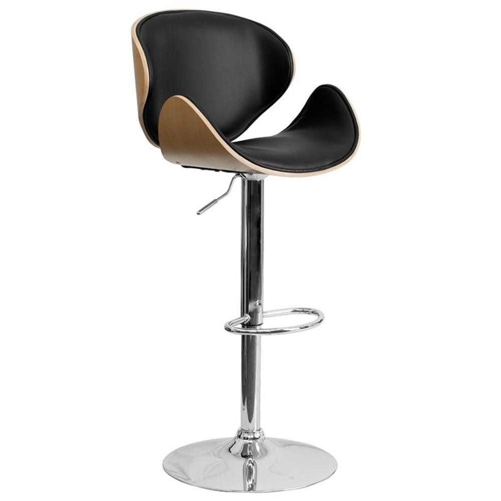 Murphy Curved Adjustable Height Swivel Bar Stool