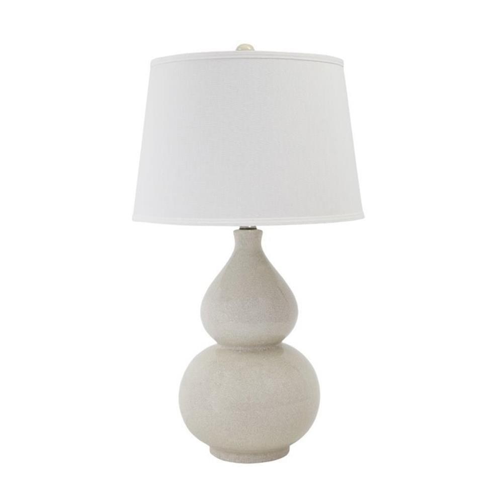 Saffi Ceramic Table Lamp Cream: Double Gourd Base, Glazed Finish - Signature Design by Ashley