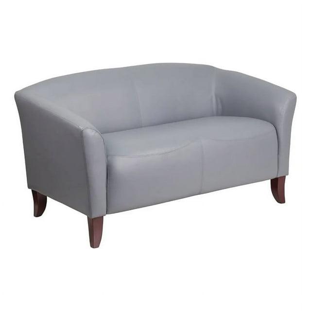 Flash Furniture HERCULES Imperial Series LeatherSoft Loveseat with Cherry Wood Feet