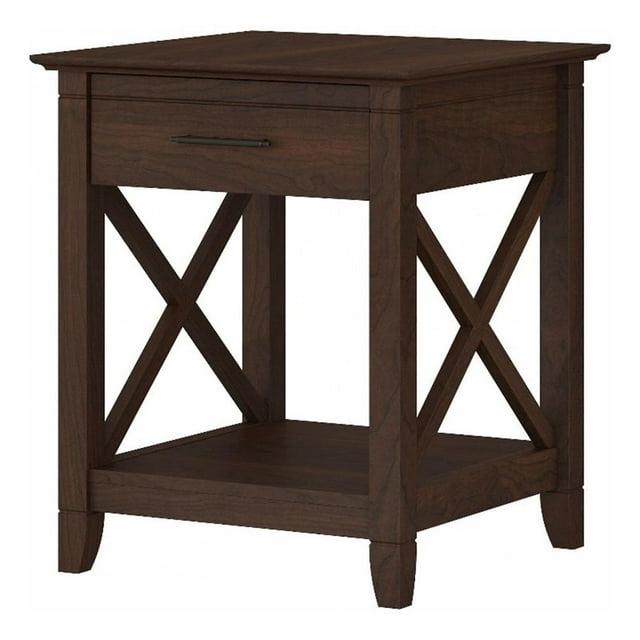 Key West End Table with Storage in Bing Cherry - Engineered Wood