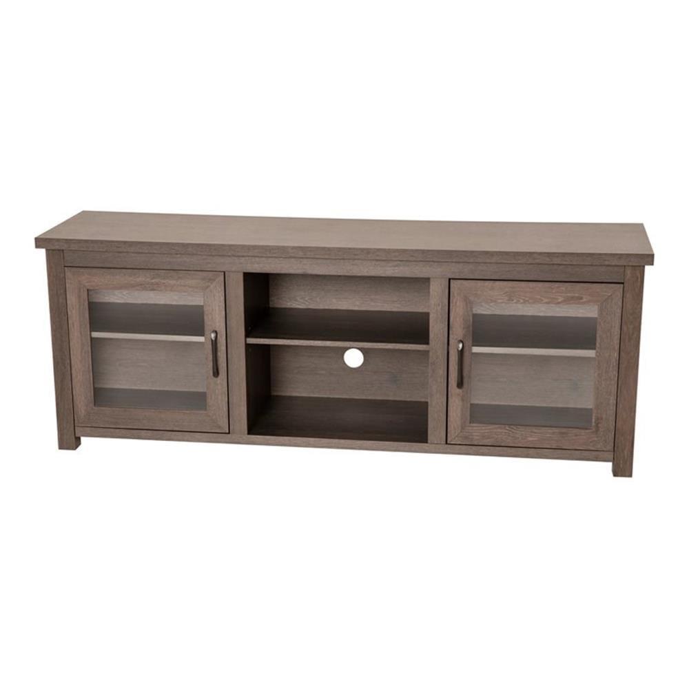 Flash Furniture Hatteras Classic TV Stand for up to 80" TVs with Glass Fronted Doors