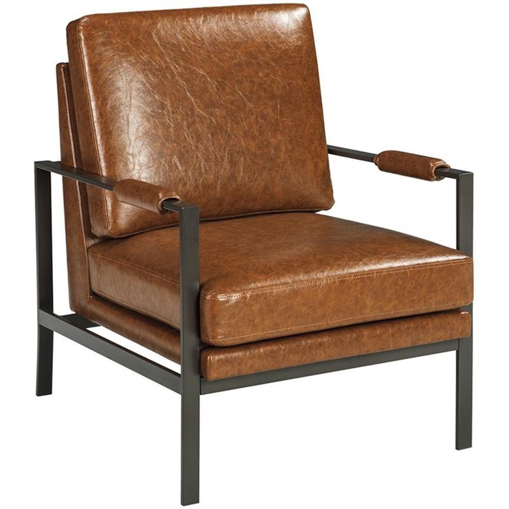 Signature Design by Ashley Contemporary Peacemaker Accent Chair  Brown