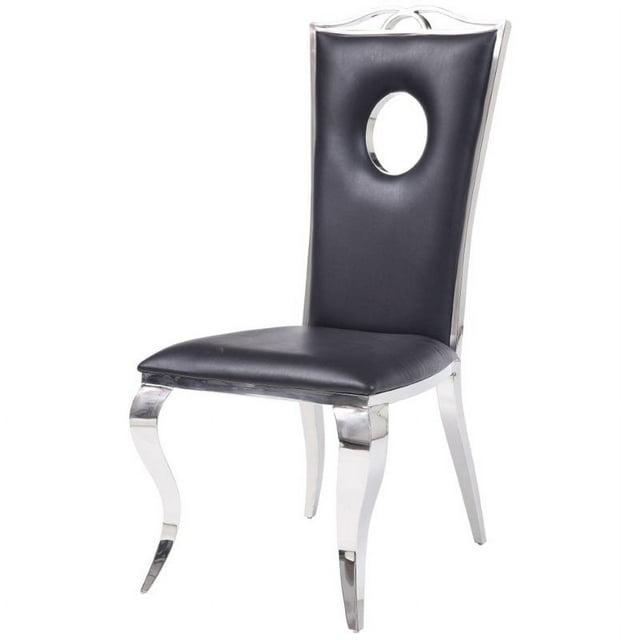Side Chair (Set-2) In Pu & Stainless Steel