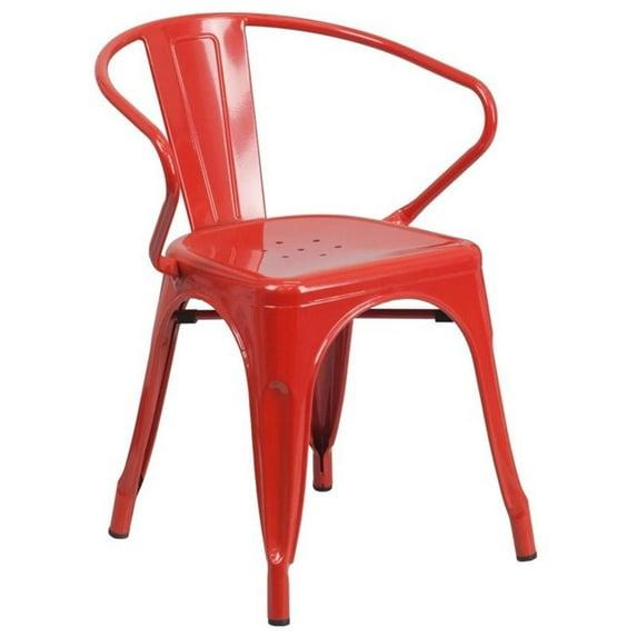Flash Furniture Hucheson Metal Indoor-Outdoor Chair with Arms