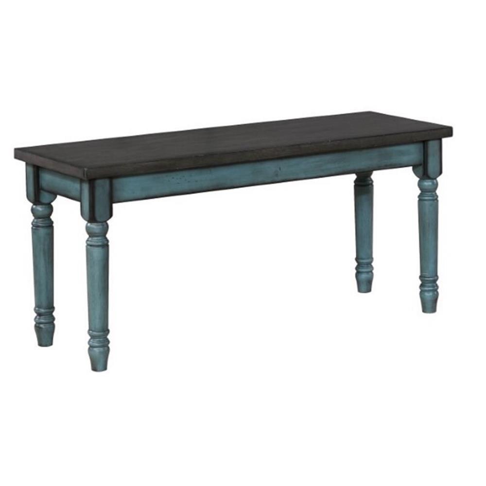 Laurel Foundry Modern Farmhouse® Ivor 40" Two Tone Solid Wood Farmhouse Dining Bench