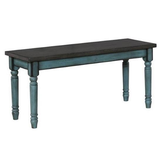 Laurel Foundry Modern Farmhouse® Ivor 40" Two Tone Solid Wood Farmhouse Dining Bench