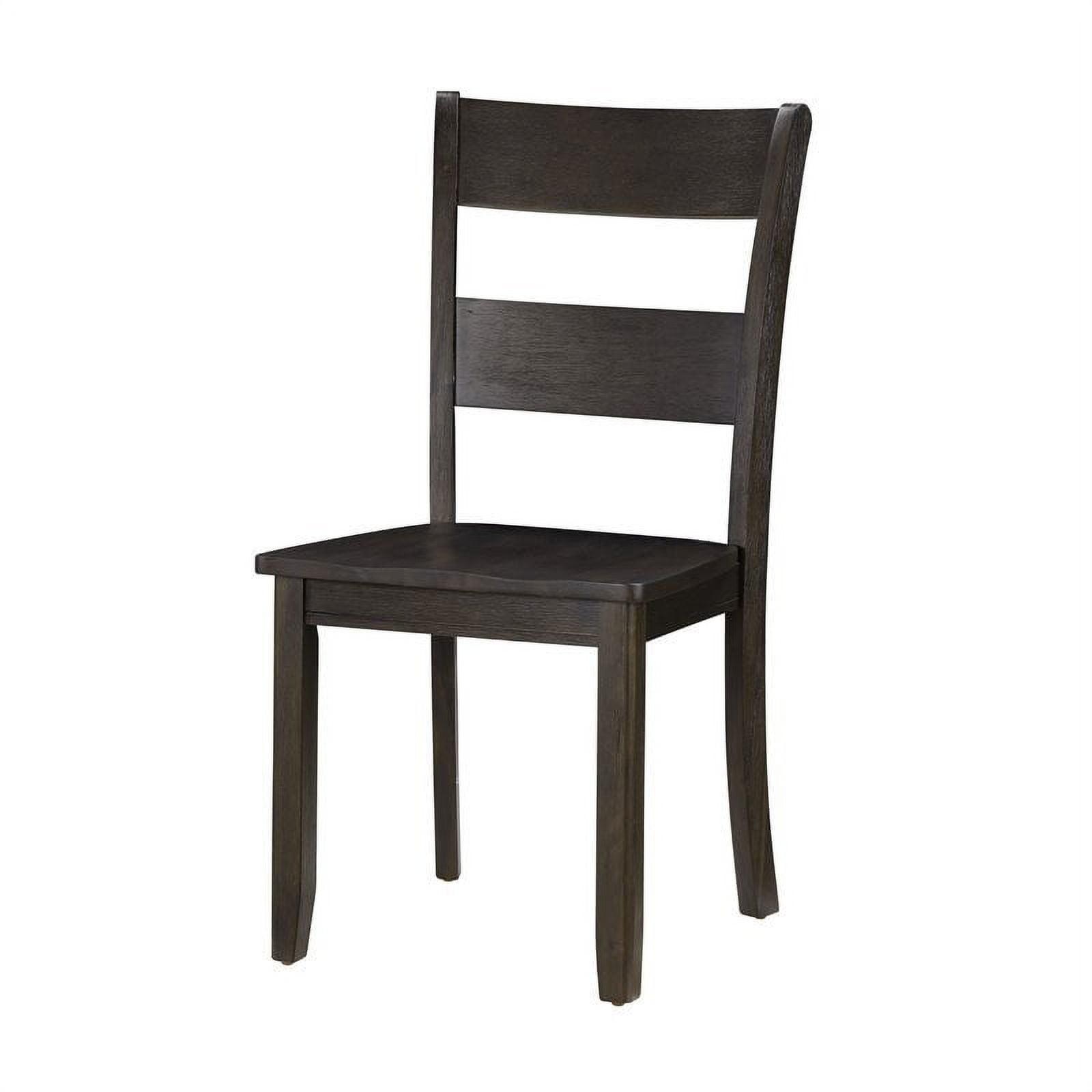 Haddie High Ladderback Walnut Wood Side Chair