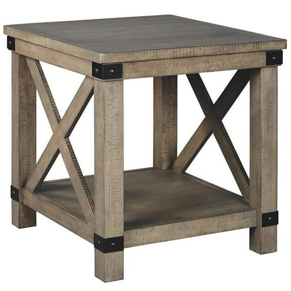 Bowery Hill Modern / Contemporary Engineered Wood End Table in Gray